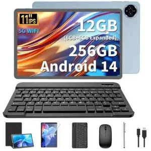 Android 13 Tablet,10 inch Tablet with Keyboard, 12GB+256GB, 1TB Expand, 2 in 1 - Picture 1 of 39
