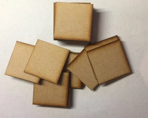 Holz 50x50mm Basen Laserschnitt 3mm dick MDF Holz Kriegsspiel Bretter Spielzubehör - Bild 1 von 1