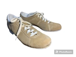 HYDE BOWLINGSCHUHE Vintage 60er-70er Jahre hellbraun Wildleder Leder, Damen - Bild 1 von 18