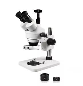 Microscopio estéreo con zoom trinocular de simulación focal Vision 3.5X-90X con cámara de 16 MP - Imagen 1 de 5