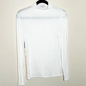 Neu mit Etikett Babaton weiße Langarmbluse mit Stehkragen weiß Größe Small Damenbluse " - Bild 1 von 7