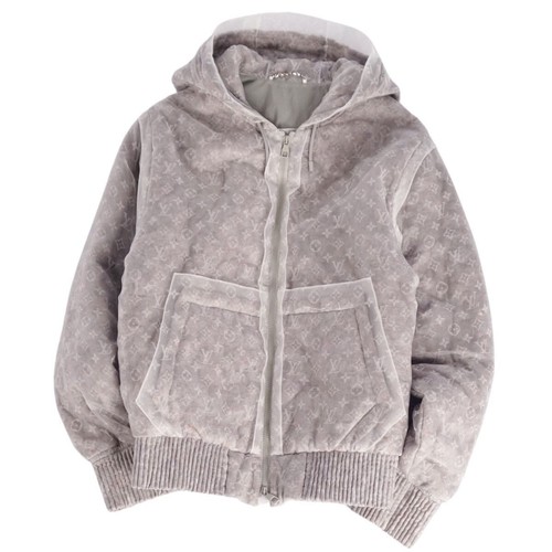 LOUIS VUITTON（LV） LOUIS VUITTON 21AW Blouson Monogram Organza Imbottito Taglia 46 S Grigio Uomo