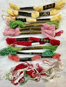 11 Strand Embroidery Cotton Floss & Thread Colors, US & France Origin - Picture 1 of 3