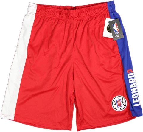 NBA Los Angeles Clippers Shorts- NEW- Kawhi Leonard #2- long length USA stripes Cover