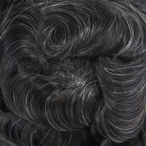 Mens Human Hair Replacement System Hairpiece Fine Mono Poly Skin Gent Toupee8x10 - Picture 1 of 14
