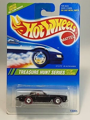 Hot Wheels 1995 Treasure Hunt Stutz Blackhawk Redline Real Riders con paquete de protección Foto 1 de 4