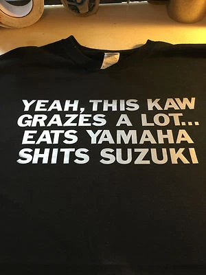 camiseta My Kaw grazes lote come yamaha sht Suz Ninja Kawasaki 636 KX 500 250 ZX6R - Imagem 1 de 4
