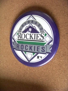 1993 Colorado Rockies old logo 3.5" button light scuffs c40882 - Picture 1 of 6