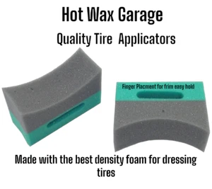 TIRE DRESSING FOAM APPLICATOR - CRESCENT FOR CAR TIRES 6 Applicators - Picture 1 of 2