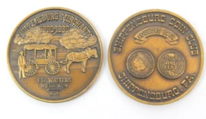 5B pair Shippenburg PA COIN CLUB Merchants Foundation Coins Tokens 1974 - Picture 1 of 3