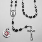 Genuine Hematite Oval Bead Rosary - 