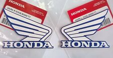 Honda GENUINE Wing Fuel Tank Decal Wings Sticker 80mm WHITE + BLUE *UK STOCK*