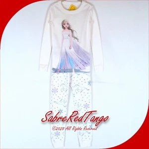 NWT HANNA ANDERSSON ORGANIC LONG JOHNS PAJAMAS DISNEY FROZEN ELSA 110 5 - Picture 1 of 4