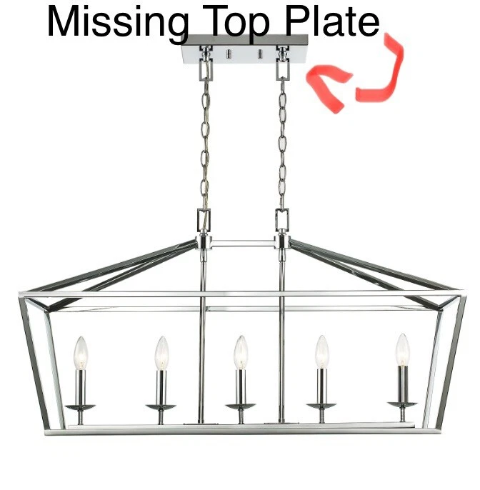 Trans Globe Lighting 10263 Lacey 5 luces 36"W vela cónica cromada lineal Foto 1 de 4