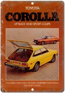 Retro Auto Corolla Liftback Sport Coupé Werbung Reproduktion Metallschild A419 - Bild 1 von 2