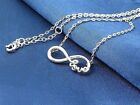 925 Sterling Silver Infinity Love Message Pendant Necklace - 16 Inches