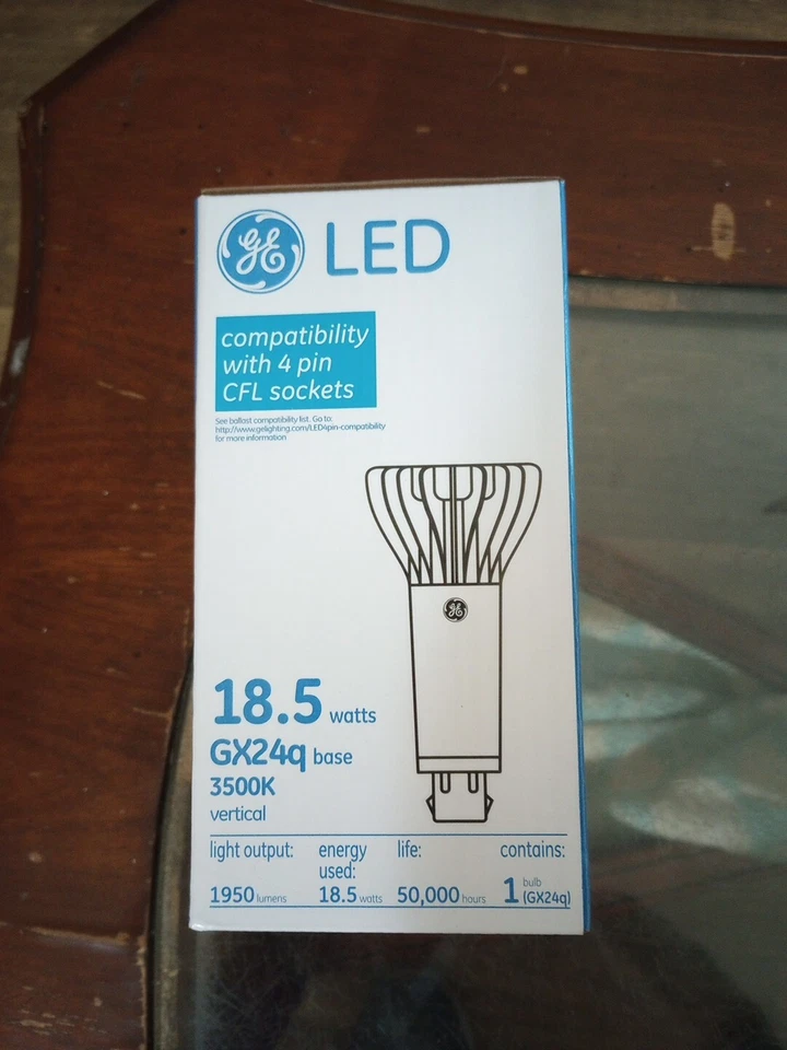  NEW GE LED19GX24Q-V/835 LED 18.5W 1950 Lumens 3500k - Image 1 of 1
