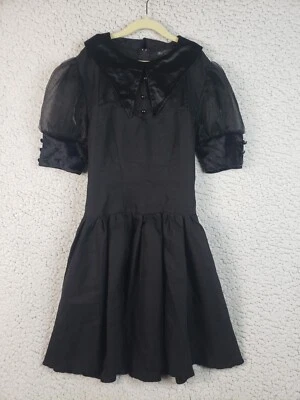 Leg Avenue Bewitching Dress S/P Black Gothic Puff Sleeve Witchy Cottagecore - Image 1 of 4