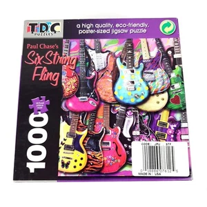 Gitarren TDC 1000-teiliges Puzzle Paul Chase's Six String Fling Brandneu - Bild 1 von 7
