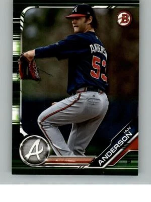 2019 Bowman Ian Anderson BP-47 Prospects Camo Atlanta Braves - Image 1 of 2