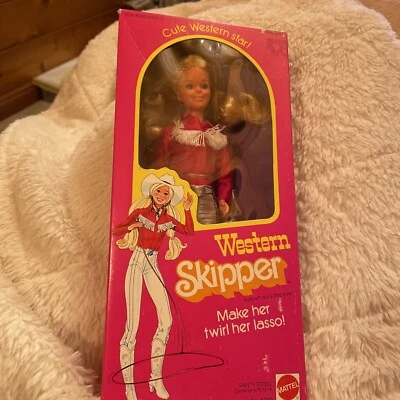 Barbie Western Skipper Linda Muñeca Western Star 1981 Mattel No. 5029 NRFB nuevo Foto 1 de 3