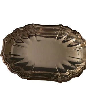 Vintage Gorham Heritage Silver Plate Tray Scalloped Oval Decorative NIB 8.5”x5.5 - Picture 1 of 8