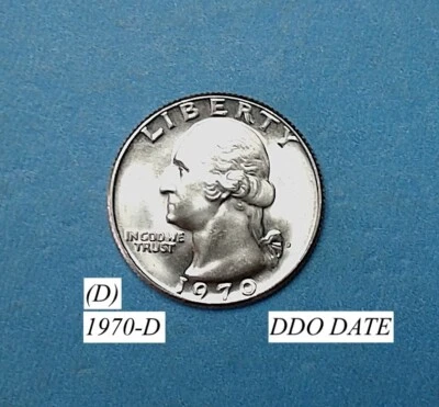 1970-D WASHINGTON QUARTER BEAUTY "PROOF LIKE" D.D.O. DATE UNCIR' (D) - Image 1 of 3