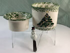 Christmas Tree 3 Piece Cheese/Spread Serving Dish