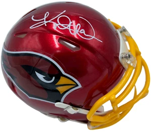 KURT WARNER SIGNED AUTOGRAPHED ARIZONA CARDINALS FLASH MINI FOOTBALL HELMET JSA - Picture 1 of 3