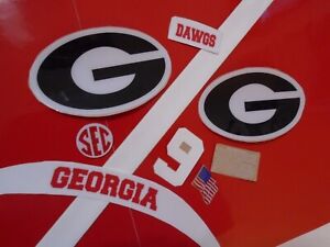 Georgia Bulldogs football helmet decals revo speed set 