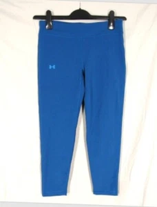 NWT UNDER ARMOUR Girl's BLUE Stretch Knit PULL-ON Ankle Crop LEGGINGS YL YOUTH L - Picture 1 of 5