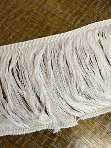 6” Wide, Soft Cotton Fringe, Fringe, Tassels, Off white Cotton Fringe, 15cm Off - Picture 1 of 7