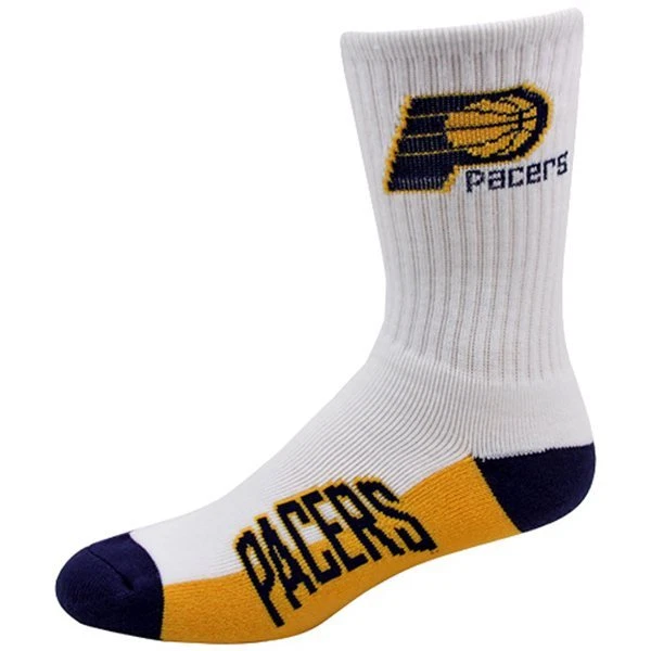 Indiana Pacers Crew Socks Large Size 10 to 13 White - Image 1 of 1