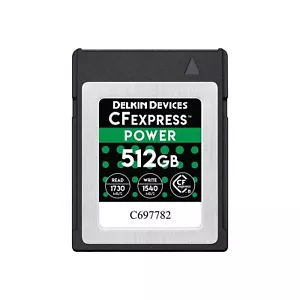 Delkin Devices 512GB POWER CFexpress Type B Memory Card (DCFX1-512) - Picture 1 of 4