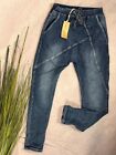 JEANS Melly Co 7158 Italy Jogging Baggy Fit Tiefer Schritt Stretch Hose XS 34 36