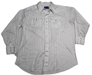 Vintage Panhandle Slim Western Pearl Snap Shirt White Men’s L USA Made - Bild 1 von 6
