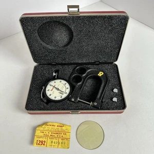 Starrett 1015B-441 Handled Dial Thickness Gauge .001" Machinist Tool & Case - Picture 1 of 15
