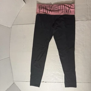 Victoria's Secret PINK Y2K Fold over Yoga Leggings M Early 2000’s Pink 90’s - Picture 1 of 18
