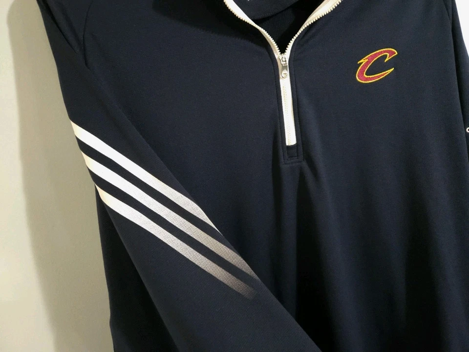 Camisa Pullover Adidas Polar Cleveland Cavs 1/4 Cremallera Para Hombre XL NBA Baloncesto 🔥🏀 Foto 1 de 4