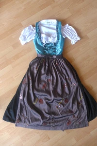 Landhaus Dirndl Gr. 40 Pailletten Rosen Balkonett Bluse Gr. 42 Handtasche - Bild 1 von 23