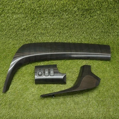 07-13 Acura MDX Dash Trim Set Of 3 Panel Pieces Black Dark Woodgrain OEM - Image 1 of 4