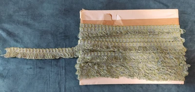 Passementerie galon vert et bleu largeur 30 mm vendu au mètre - Photo 1/3