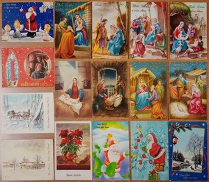 16 cartoline lotto Buon Natale Augurali Merry Christmas santa postcard lot - Foto 1 di 1
