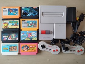 Nintendo New Famicom Console AV Complete set Super Mario Bros. /8 games TESTED