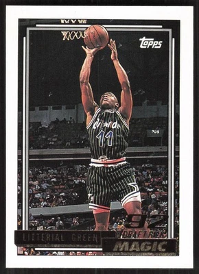 Litterial Green, 1992-93 Topps Gold, #299, Orlando Magic, RC - Image 1 of 2