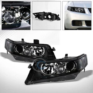 Fits 04-08 Acura TSX Cl9 Black Clear Projector Head Lights Headlamps Parking Nb - Picture 1 of 2