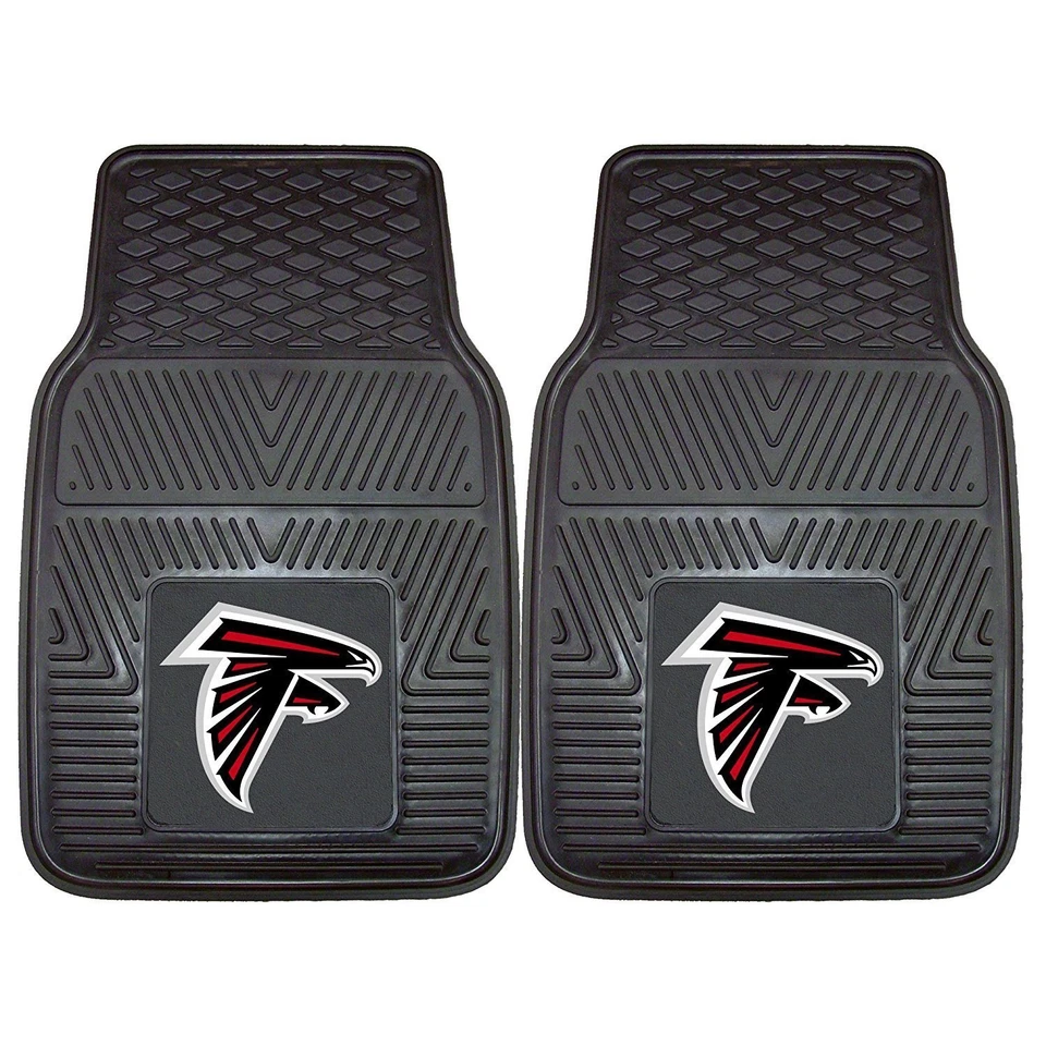 NFL Atlanta Falcons Car Truck 2 Front Heavy Duty Rubber Vinyl Floor Mats - Image 1 of 4