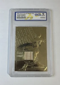 Carta Barry Bonds 2000 oro 23 kt con gioco-usata bat gemma-MT 10 #567/750 - Foto 1 di 2