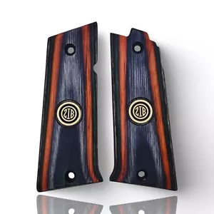 Empuñaduras Zib Serie Madera Laminada Empuñaduras de Pistola para Llama IX, Logo de Metal - Imagen 1 de 5