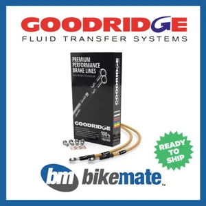 Braided Brake Line Gold Front for HONDA CRF 230 F 2003 2004 2005 2006 2007 2008 - Picture 1 of 2
